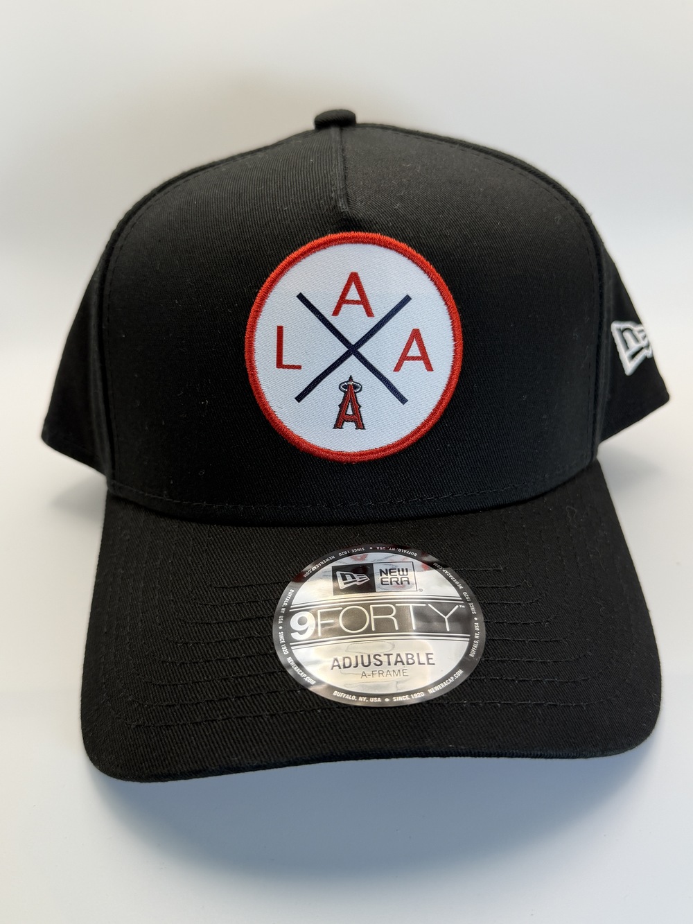 New Era 9FORTY LA Angels Black Adjustable A-Frame Hat NWT